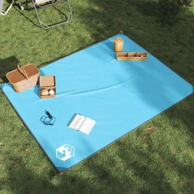 Picnic Blanket with Pegs Blue 80.7"x61"