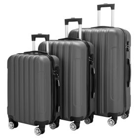 Vertical 3-in-1 Swivel Wheel With Handle Trolley Case 20in 24in 28in ABS Aluminum Alloy Trolley Classic Color - Dark Gray (Option: Dark Gray)